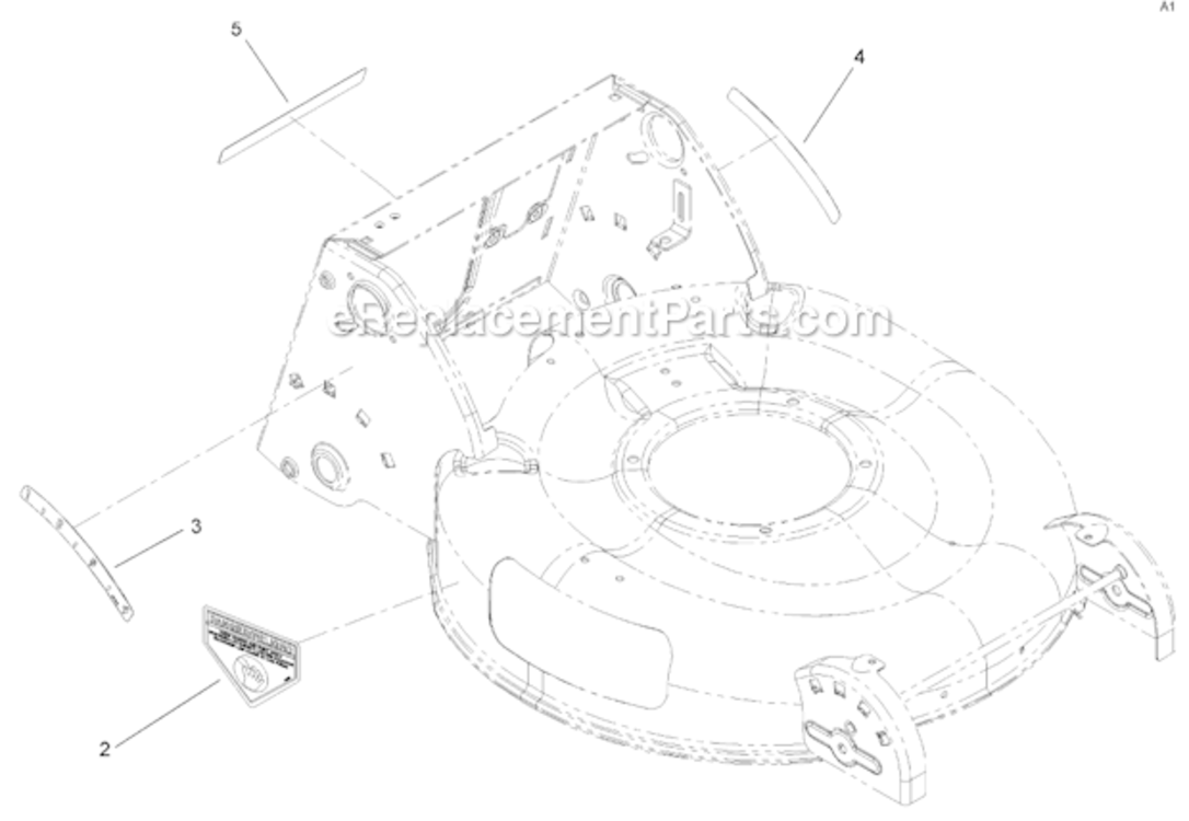 Housing Assembly Diagram and Parts List for 10685 260000001-260999999 - 2006 Lawn Boy Lawn Mower